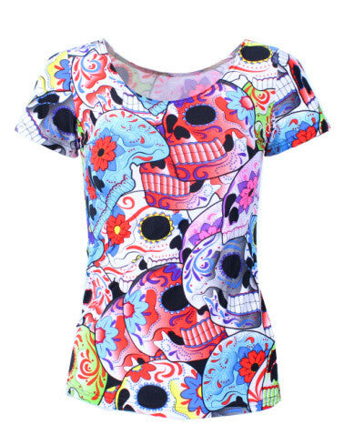 X-179 Adventure Time Print Women T-shirt Harajuku Punk Summer T-shirts Casual Clothes Set