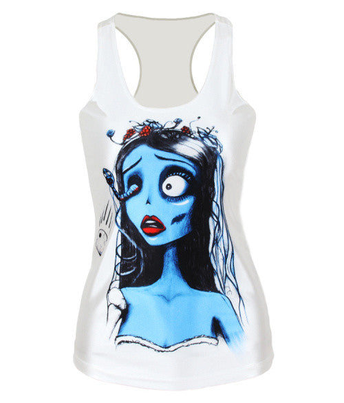 V9 women Floral sugar skull tank tops adventure time camisole HOT SALE t shirt