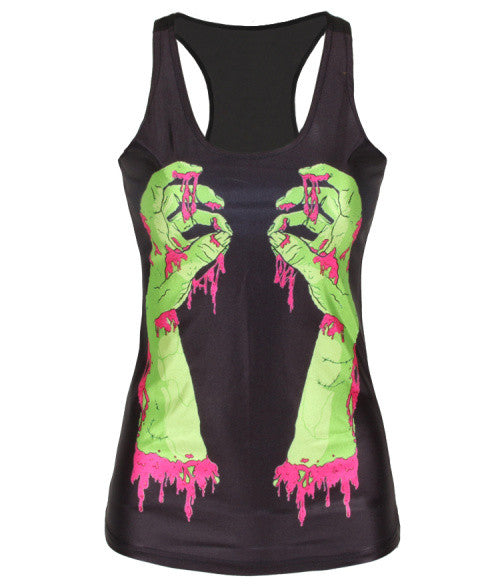 V9 women Floral sugar skull tank tops adventure time camisole HOT SALE t shirt