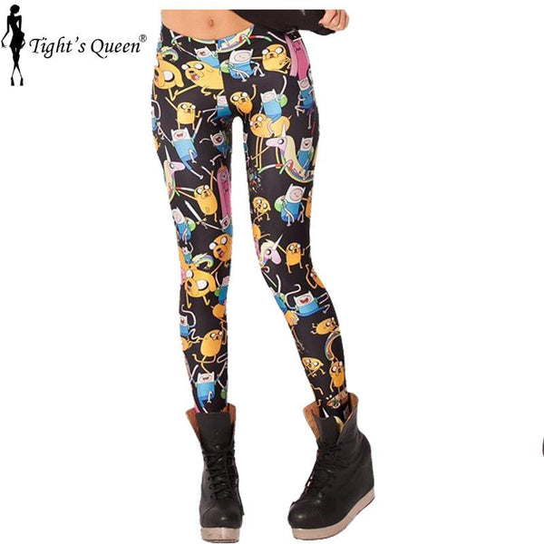 X-032 High quality Lowest price ADVENTURE TIME cartoon pattern 3d print 20 designs women pants PUNK women leggings casual