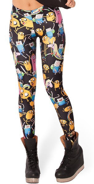 X-032 High quality Lowest price ADVENTURE TIME cartoon pattern 3d print 20 designs women pants PUNK women leggings casual