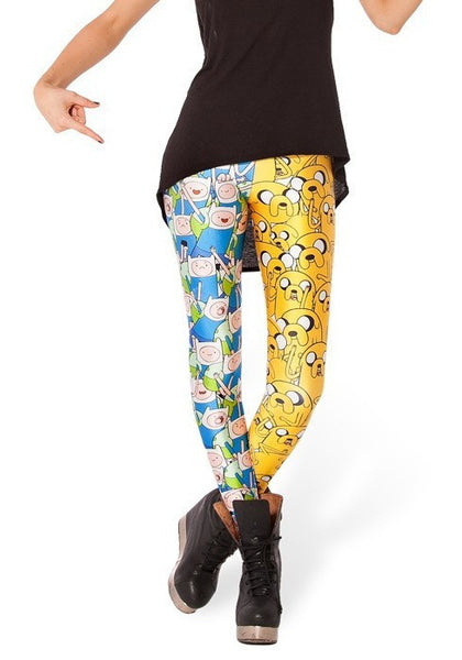 X-032 High quality Lowest price ADVENTURE TIME cartoon pattern 3d print 20 designs women pants PUNK women leggings casual