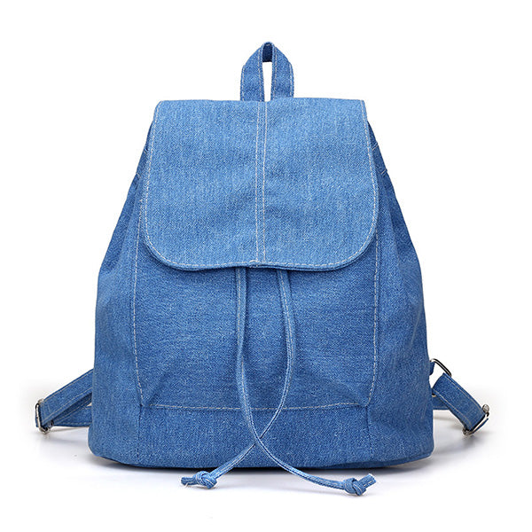 2017 New Denim Canvas Women Backpack Drawstring School Bags For Teenagers Girls Small Backpack Female Rucksack Mochilas Feminina