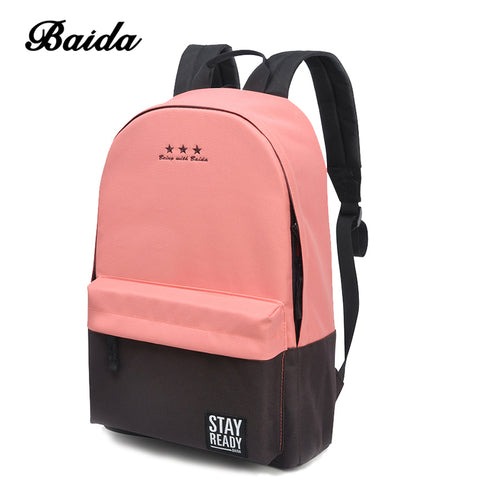 Fashion Backpack Women Children Schoolbag Back Pack Leisure Korean Ladies Knapsack Laptop Travel Bags for School Teenage Girls