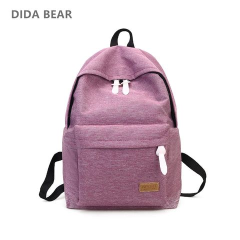 DIDA BEAR 2017 Women Canvas Backpacks Ladies Shoulder School Bag Rucksack For Girls Travel Fashion Bag Bolsas Mochilas Sac A Dos