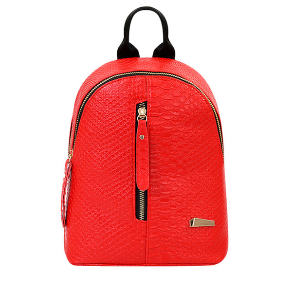 2018 Fashion Women Alligator Pattern Backpack Luxury PU Leather Girls School Bag Female Simple Mini Travel Rucksack Back Pack