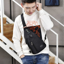 Unisex Fashion Crossbody Bag Outdoor Multifunction Casual Chest Bag with USB