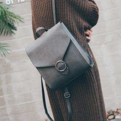 Fashion Women Backpack 2018 PU Leather Retro Female bag schoolbags Teenage Girl High Quality Travel books Rucksack Shoulder Bags