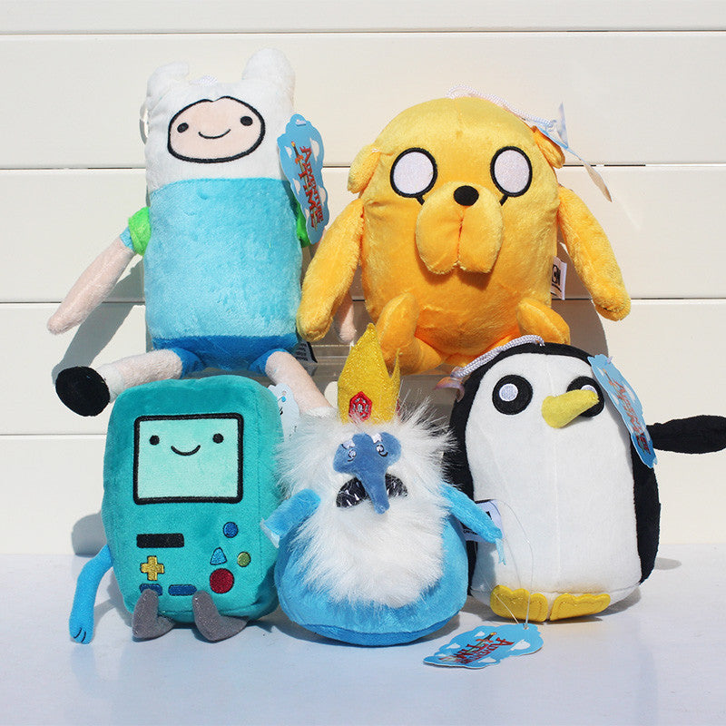 Adventure time Plush Toys 5style Jake Finn Beemo BMO Penguin Gunter Ice king Stuffed Animals Plush Dolls Soft Toys Free Shipping